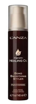 L'ANZA Bond Smoothing Styler - Keratin Healing Oil Hair Care Bond Repair Treatment & Hair Styling Cream, Phyto IV Complex Hair Repair Treatment, Split End Repair Vegan Hair Serum (140ml)