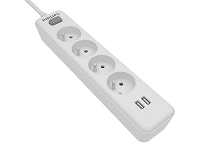 Philips Prese a 4 Vie - SPN3042WA/19-230V - con USB - Bianco