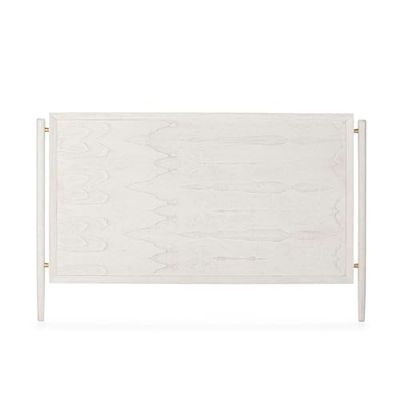 CABECERO 160X6X110 MADERA BLANCO/METAL DORADO