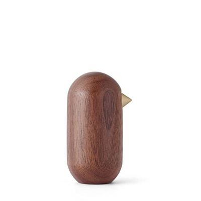 Norman 100244 Copenhagen Little Bird dekoracyjny ptak, drewno orzechowe, brązowy, 7 x 3,8 cm