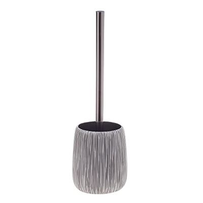 Set brosse WC Spirella Hollis Blanc Taupe Mat à Poser