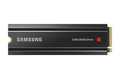 Samsung 980 PRO SSD med kylfläns 1 TB PCIe Gen 4 NVMe M.2 intern solid state-hårddisk, värmekontroll, max hastighet, PS5-kompatibel, MZ-V8P1T0CW