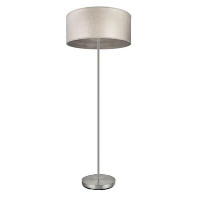 PRENDELUZ Table de Salon 1 x E27 Nickel/Bois Gris 162 x 40 x 40 cm - Idéale pour décorer et Organiser des espaces.