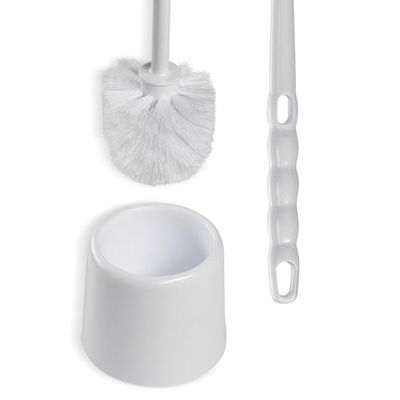 CFS 36719700 Toilet Bowl Brush with Hideaway Holder, 16", 14.5" Height, 3" Width, Polypropylene, White