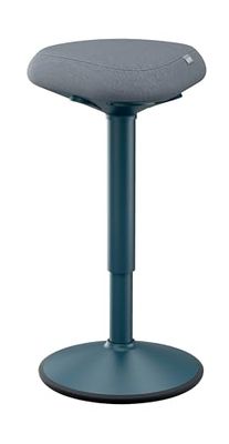 Leitz, Tabouret Assis-Debout Ergonomique, Pivotant & à bascule, Hauteur réglable de 57 à 82 cm, Chaise / Siège de bureau, Supporte jusqu'à 110kg, Gamme Ergo, Gris foncé, 65450089