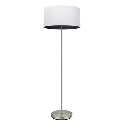 PRENDELUZ Table de salon 1 x E27 nickel/blanc, bois noir, dimensions 162 x 40 x 40 cm, idéale pour la décoration et l'utilisation dans la maison.
