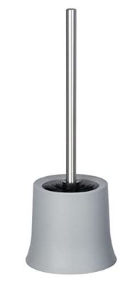 WENKO Escobillero WC Basic gris, Gray, 5.5 x 15 x 5.5 inch