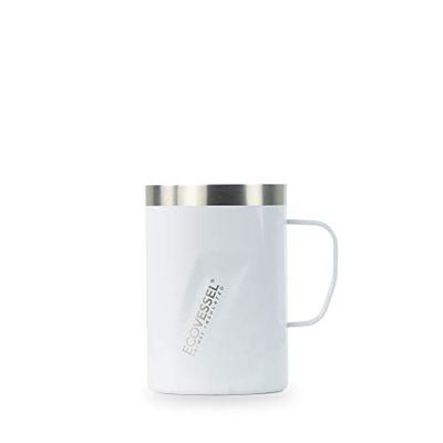 EcoVessel Transit-12oz/355ml Borraccia calda o fredda in acciaio inossidabile con triplo isolamento, White Pearl, 12oz