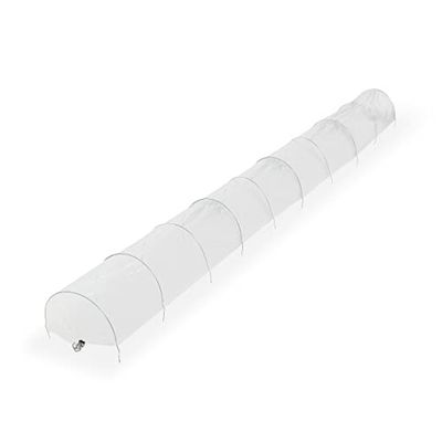 Relaxdays Serra a Tunnel per la Coltivazione, Lunga 7 m, Telo in PVC, con 10 Archi, per Fragole e Verdure, Trasparente, Acciaio