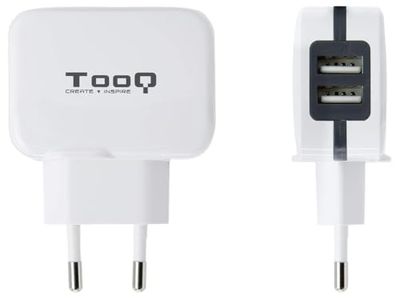 Cargador de Pared USB 2xUSB 3.4A Total, con Alta Velocidad de Carga, Ideal para recargar múltiples Dispositivos simultáneamente.