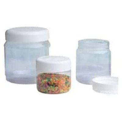 AmazonDetools neoLab 3-2109 glasklar rund låda PET med skruvlock, 500 ml, Transparent (Klar), 1