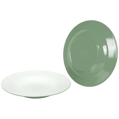 Bo-Camp - Plato Hondo - Bicolor - 4 Piezas - Verde