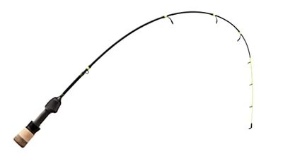 13 FISHING - Tickle Stick - Caña de Pescar en Hielo - 27" ML (luz Media) - 1/8 oz - 1/4 oz - Punta Plana PC2 en Blanco - TS3-27ML