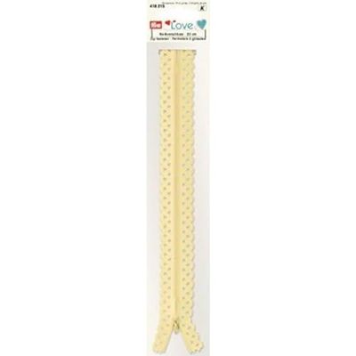 Prym Zipper, Dentelle, Light Yellow, Taille Unique