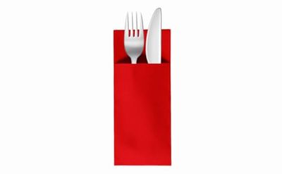 VelaHub Soft Point Lot de 50 serviettes jetables pour couverts, de qualité supérieure, 32 x 38 cm, orange