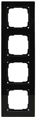 OPUS® 55 Fusion glazen afdekframe uitvoering 4-voudig, basisframe zwart, kleur zwart