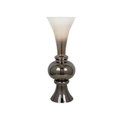 Alexandra House Living Transparent Vase Silver Glass 21 x 60 x 21 cm
