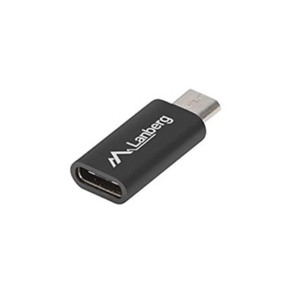 lanberg ADAPTADOR AD-UC-UM-01 MICROUSB Macho A Tipo-C HEMBRA – Color Negro