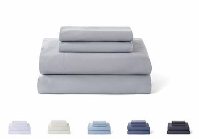 Todocama Beddengoedset, 4-delig, 5003, hoeslaken, 2 kussenslopen 50 x 80 cm, voor bed 135 x 190/200 cm, lichtgrijs