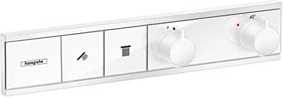 Hansgrohe 15380000 - Miscelatore termostatico RainSelect per 2 consumatori, cromato, Mattweiß, 2 Verbraucher