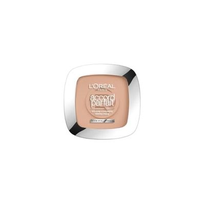 L'Oréal Paris - Poudre Fondante Perfectrice Bienfaisante - Enrichie en Pigments Minéraux & Acide Hyaluronique - Tous les Types de Peaux - Accord Parfait - Teinte : Sable Rose (5.R) - 9 g