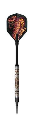 Unicorn Darts Jelle Klaasen World Champion Phase 2 Set de fléchettes à Pointe Souple Mixte, Black/Clear/Purple, 20 g