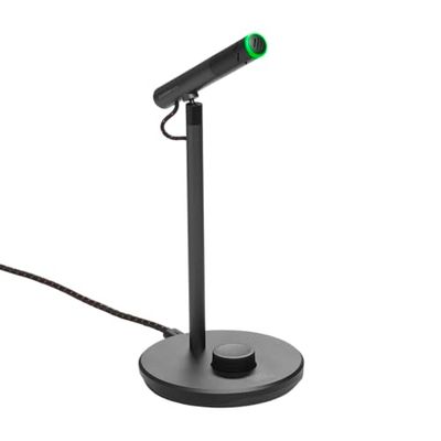 JBL Quantum Stream Talk, USB-condensatormicrofoon met supercardioïde enkele stemopnamepatroon, voor soepel streamen, podcasting, opnemen en gamen, in het zwart