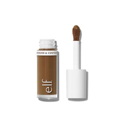 e.l.f. Camo Liquid Bronzer & Contour, Highly Pigmented, Natural-Looking Glowy Finish, Long-Lasting, Rounded Applicator, Vegan & Cruelty-Free, 5 Medium
