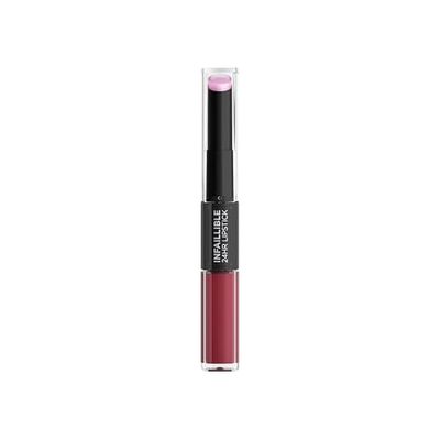 L'Oréal Paris Infaillible 2-Step 302 Rose Eternite, pomadka do ust na 24 godziny, z nawilżającym balsamem do pielęgnacji ust, 6 ml