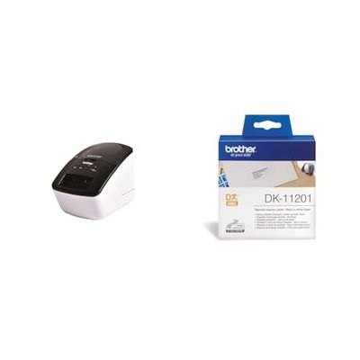 Brother Pack Etiqueteuse P-Touch QL700 / Inclu 1 Ruban DK 11201 supplémentaire de 29 x 90 mm ou 400 étiquettes