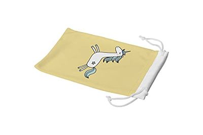 Bonamaison Imprimé Numériquement Lunettes Étui avec Cordon de Serrage, 100% Coton, Sac Lunettes, Pochette à Lunettes, 1 Pièce, Taille: 11x19 Cm