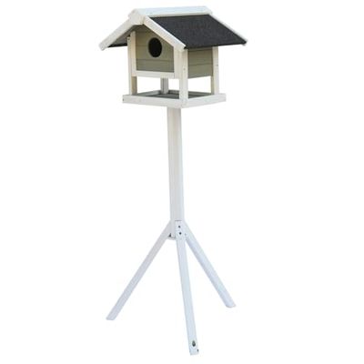 Nobby Nichoir TALVI Blanc/Gris-Marron 60 x 60 x 140 cm
