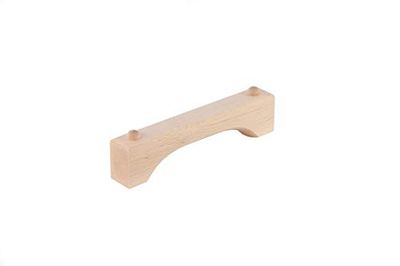 eliga Maniglia per porta interna ed esterna in legno naturale