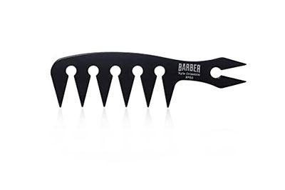 BARBER MARMARA Hair beard comb 033, styling comb, hairdressing comb for hair and beard, shatterproof, flexible, anti-static, handle comb, double-sided, heat-resistant, hair comb for men