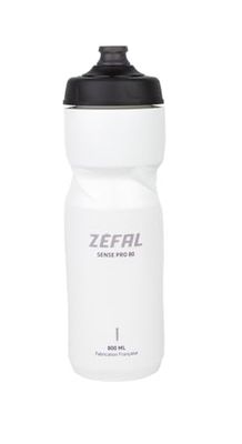 ZEFAL Sense Pro 80 vit cykelflaska – cykelflaska – MTB/mountainbike eller landsvägscykel – vit, 800 ml, 85 g – tillverkad i Frankrike