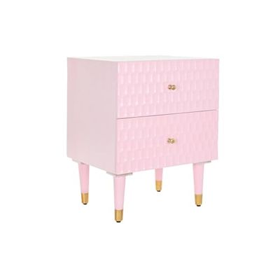 MESITA DE NOCHE MANGO METAL 52X42X65 ROSA PALO