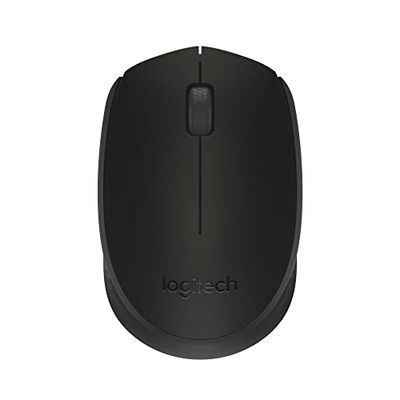 Logitech M171 Mouse Wireless per PC, Mac, Laptop, 2,4 GHz con Mini Ricevitore USB, Tracciamento Ottico, Durata della Batteria di 12 mesi, Ambidestro - Nero