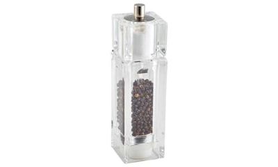 Genware Square Combo Pepper Grinder/Salt Shaker Acrylic - Pack of 6