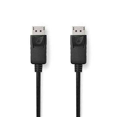 Nedis DisplayPort-Kabel | DisplayPort Male | DisplayPort Male | 8K@60Hz | Vernikkeld | Rond | PVC | Zwart | Doos 3.00 m 3.00 m