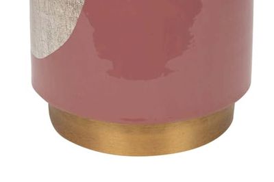 TABURETE/MESA AUXILIAR METAL ROSA 30x30x40CM