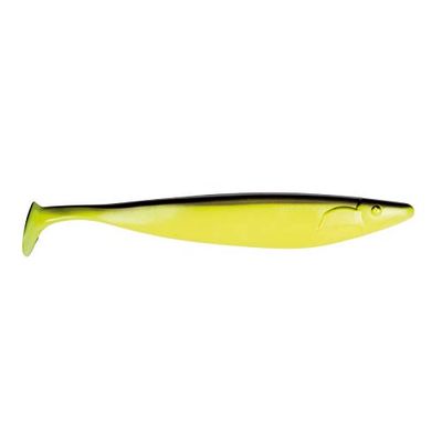 Asso Unisex – vuxen 10C4050801029904C10 A.S.O. Fiske gädda XXL Shad-300 Chatreuse svart gummifisk 30 cm, färgglad, normal