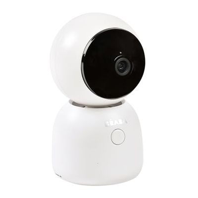 Béaba, extra babyvideocamera, 360° camera, nachtzicht, mobiele app, walkietalkie, slaapliedjes, thermometer en vochtigheidsregeling, meervoudige bewaking, zennachtlampje, wit