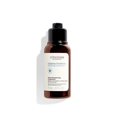 L'OCCITANE - Après-Shampoing Fraîcheur Purifiante - 75 ml - Cheveux et Cuirs Chevelus à Tendance Grasse - Fabriqué en France