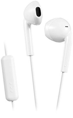 JVC HAF17MW oordopjes hoofdtelefoon met microfoon en afstandsbediening - wit