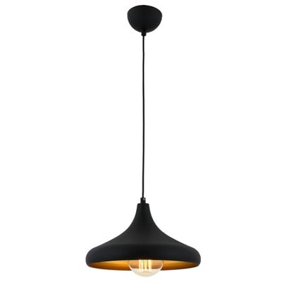 Modern Black Chandelier, corpo in metallo, altezza 80 cm, diametro 29 cm, attacco E27, max. 40 W, design industriale e scandinavo per la decorazione della casa