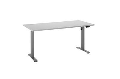 Stella Trading Pronto 2 Bureau électrique réglable en Hauteur - Gris Clair - avec Boutons mémoire et Affichage numérique - 160 x 75-118 x 77 cm (l x H x P)