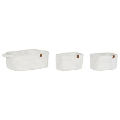 CESTA SET 3 ALGODON 34X25X14 BLANCO
