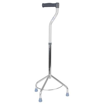 Days Adjustable Tripod Walking Stick – Height Adjustable Walking Stick with Non Slip Base for Elderly and Disabled – Lightweight Chrome Mobility Aid – Wide Base for Extra Stability
