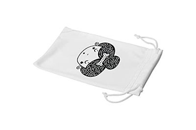 Bonamaison Imprimé Numériquement Lunettes Étui avec Cordon de Serrage, 100% Coton, Sac Lunettes, Pochette à Lunettes, 1 Pièce, Taille: 11x19 Cm