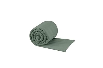 Sea to Summit - Pocket Towel reishanddoek L - microvezel badhanddoek - compact - ultra absorberend & sneldrogend - licht - hanger & tas - wandelen - 60 x 120 cm - Sage Green - 112g